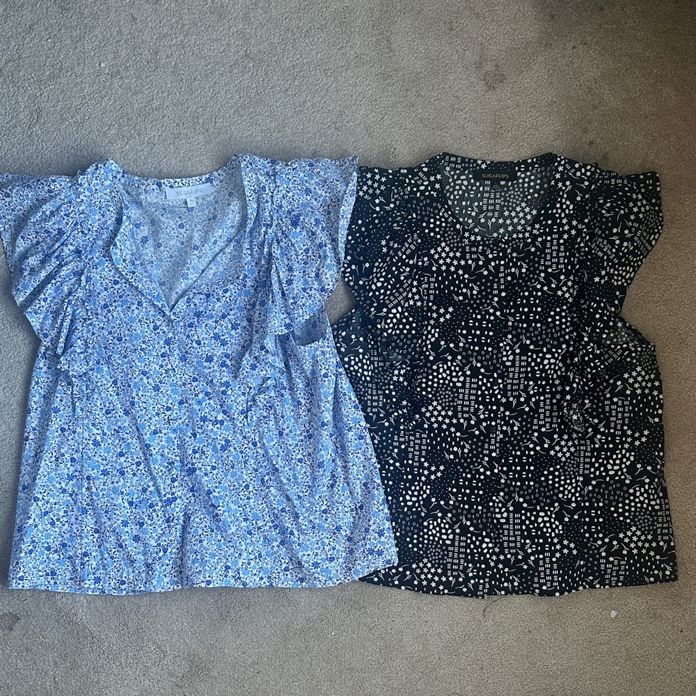 Women's Sugar Lips Floral and Geometric Patterned Blouses